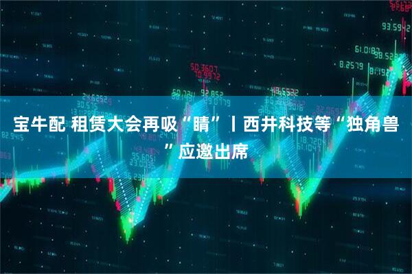 宝牛配 租赁大会再吸“睛”丨西井科技等“独角兽”应邀出席